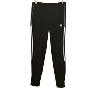 adidas AEROREADY Primegreen Women’s Track Pants Black Zip Pocket Tapered Leg M